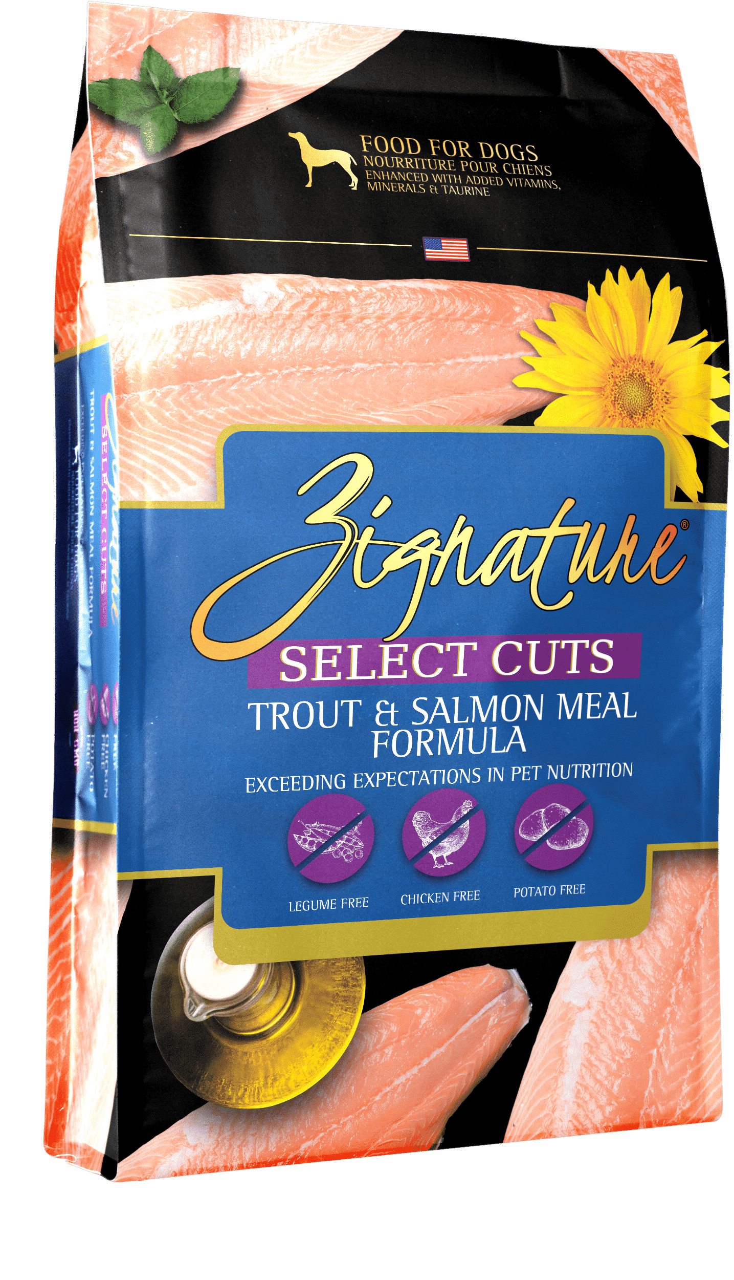 Zignature trout and store salmon meal formula
